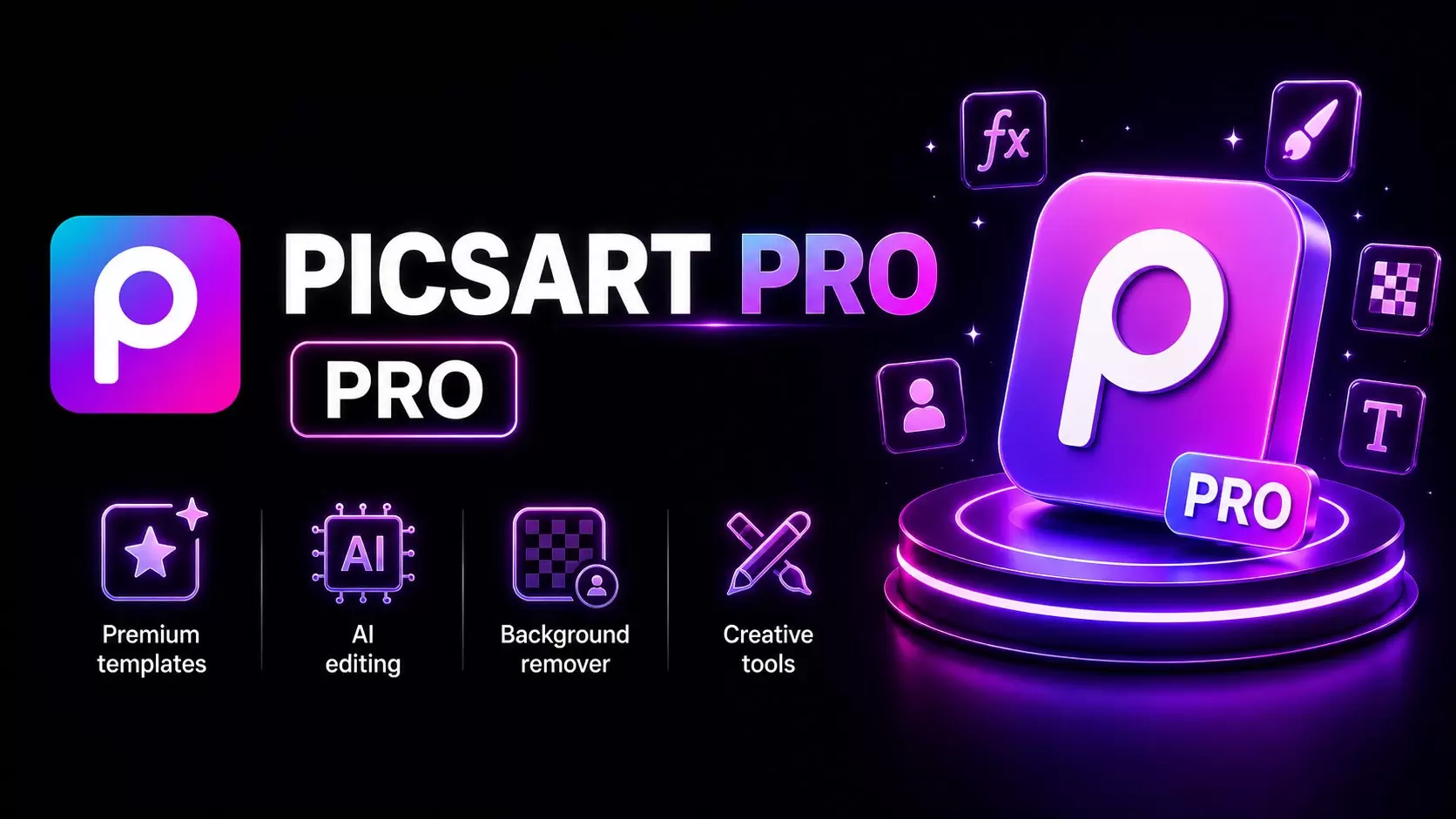Picsart Pro | 200 créditos | Código de activación