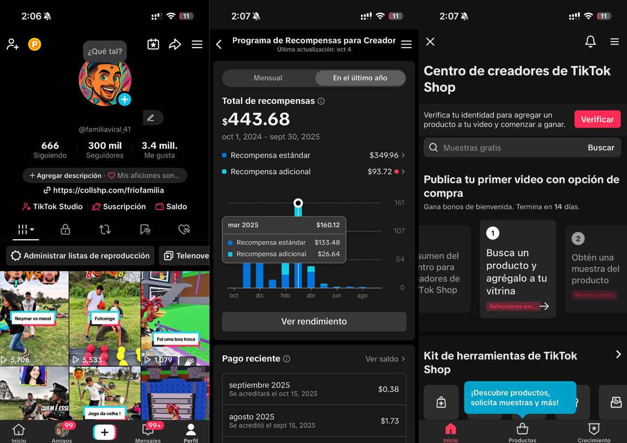 Venta 📢 TikTok 𝗠𝗼𝗻𝗲𝘁𝗶𝘇𝗮𝗱𝗼𝘀 Con Creator Rewards&nbsp;